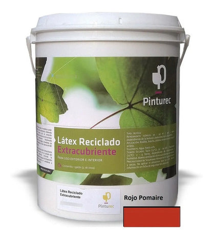 Latex Reciclado Pinturec Extracubriente Rojo Pomaire 1 Galon