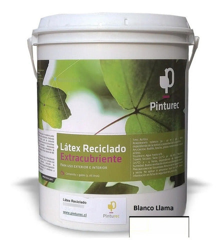 Latex Reciclado Pinturec Extracubriente Blanco Llama 1 Galon