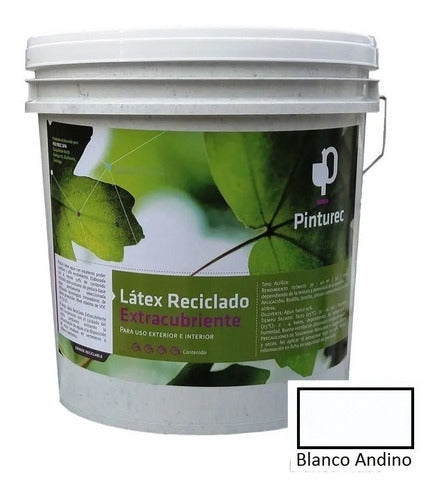 Latex Reciclado Pinturec Extracubrie Blanco Andino 4 Galones