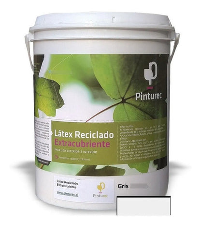 Latex Reciclado Pinturec Extracubriente Gris Piedra 1 Galon