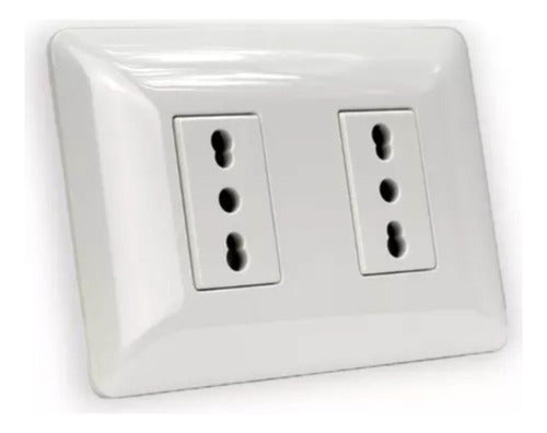 Tomacorriente Doble 2p+t 10/16a 220v Bl 2920 Stanford 2unds