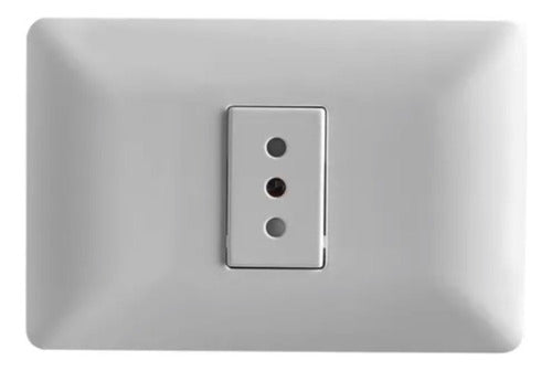 Tomacorriente Enchufe Simple Blanco 10a 220v Stanford 2und