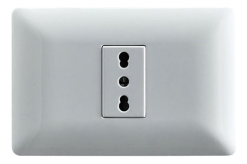 Enchufe Simple 10/16a 250v Blanco Stanford 2unds