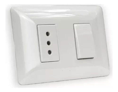 Interruptor 9/12 + Toma 2p+t 10a 220v Bl 2915 Stanford 2unds