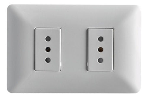 Tomacorriente Doble 2p+t 10a 220v Bl 2917 Stanford 2unds