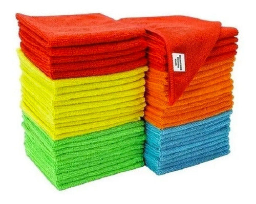 Paños Microfibra 40x40cm Caja 200 Unidades Colores Variado
