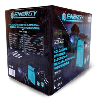 Kit Soldadora Inverte Arco 140amp + Mascara Soldar Energy