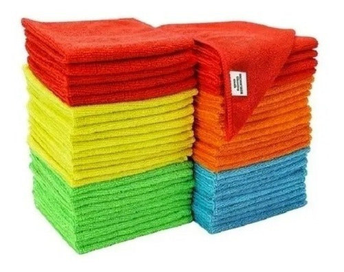 Pack 12 Paño Microfibra Secado Rapido 40*40 Cm