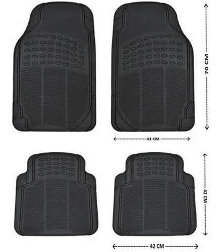 Set 4 Piezas Pisos De Goma Para Vehículos Universal Auto