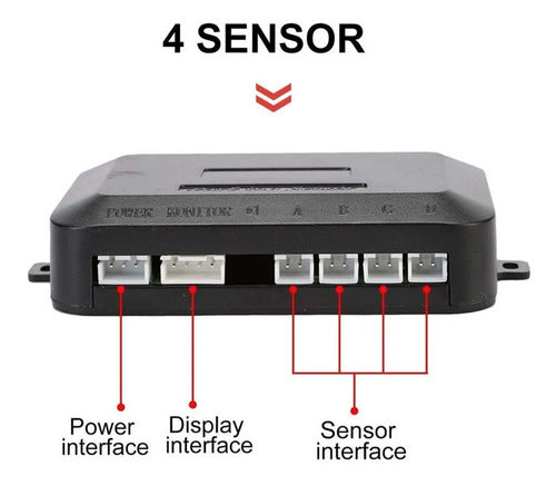 Sensor De Retroceso Blanc Distancia C/alarma Visual/auditiva