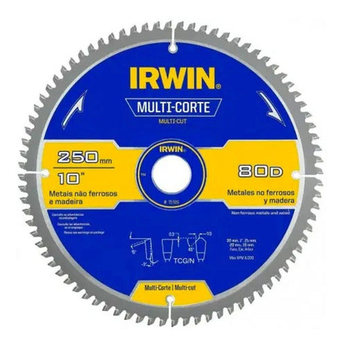 Disco Sierra Circular 10 De 80 Dientes