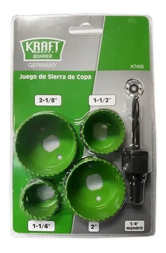 Sierra Copa Kraft Bohrer C/madril 1/4 Jgo.5 Pzas