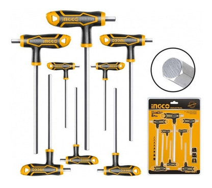 Set 8 Llaves Allen Tipo T 2-10mm Ingco