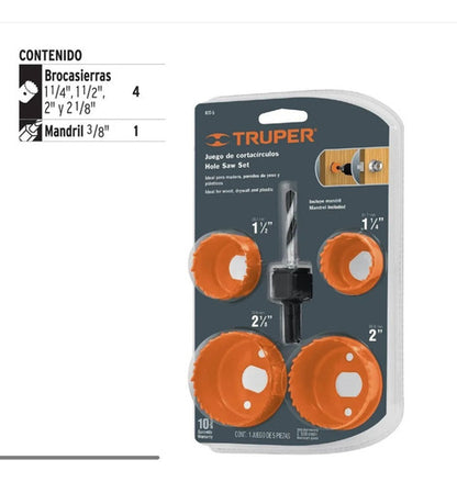 Sierra Copa Truper 5 Piezas P/madera Kit-5