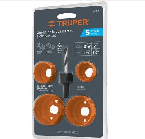 Sierra Copa Truper 5 Piezas P/madera Kit-5