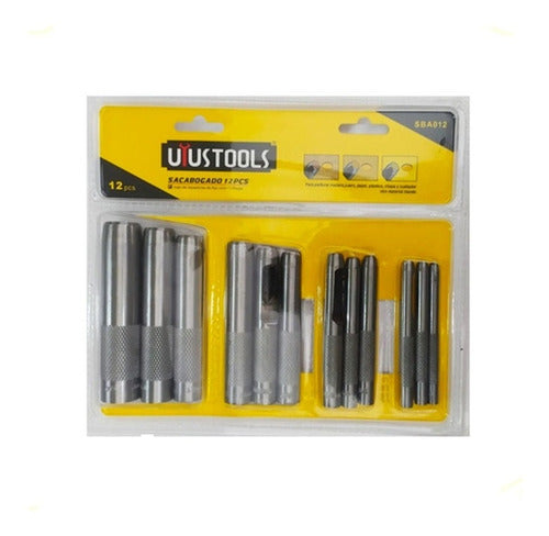 Kit Set Juego Sacabocado De Impacto 12 Pcs Uyustools