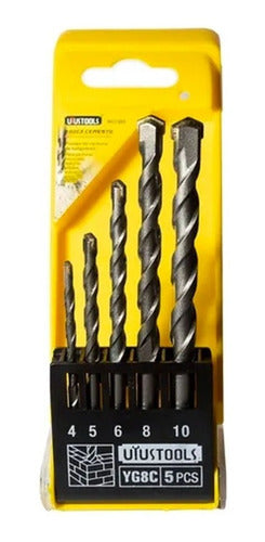 Kit Set Juego Brocas Para Cemento Concreto 5 Piezas Uyustool