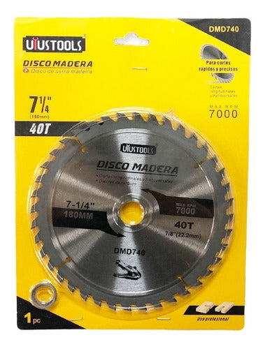 Disco De  Sierra Circular P/madera 7.1/4  X 40t Uyustools
