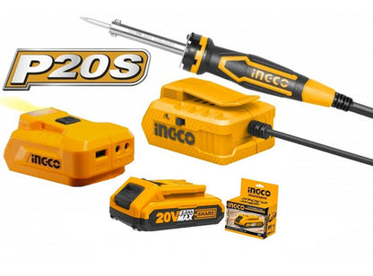 Soldadora Estaño (cautin) Ingco 20v Inalamb Bateria/cargador