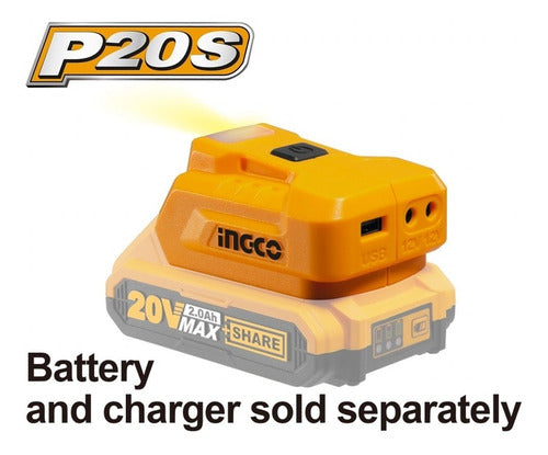 Cargador Bateria Usb 20v Inalambrico Ingco # Cucli2022