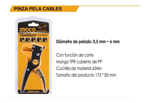 Alicate Pela Cable Industrial 160 Mm / 6 Ingco