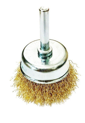 Escobilla Redonda Taladro Copa 75mm Alambre Harden
