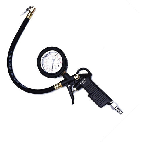 Inflador Medidor De Presión Manometro Harden 0,8 Mpa 1/4´´