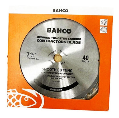 Sierra Circular 7-1/4´´ 40 Dientes Bahco Eje 5/8´´