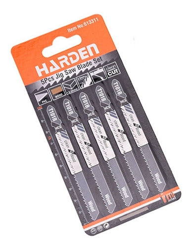 Set 5 Hojas Sierra Caladora Madera 100x75x2,5mm Harden