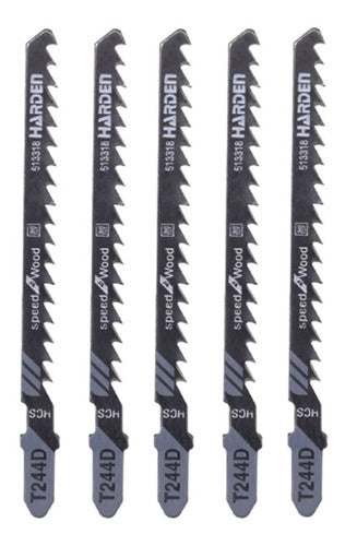Set 5 Hojas Sierra Caladora Madera 100x75x4 Mm Harden