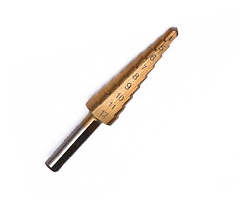 Broca Conica Escalonada  De 4 A 12 Mm Hss Paso A Paso Harden