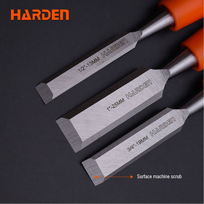 Formones Juego 3 Piezas Harden 25-19-13mm