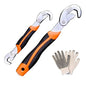 Llave Gasfiter Universal Set 2 De 9 A 32 Mm Harden + Guantes