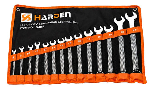 Set Llaves Punta Corona 14pzs. Harden Cr-v De 8 Hasta 24 Mm