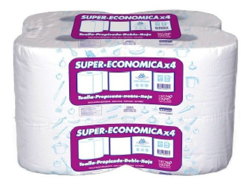 Toalla De Papel Doble Hoja 80 M Prepicada Pack X 4 Rollos