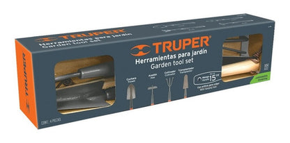 Set Herramientas Jardin 4 Piezas Mango 15 Truper