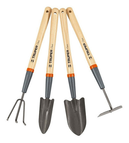 Set Herramientas Jardin 4 Piezas Mango 15 Truper