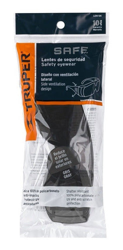 Lentes De Seguridad Gris Micas 100% Policarbonato Truper