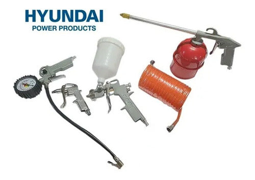 Kit Pintura Pistola Compresor 5 Piezas Hyundai