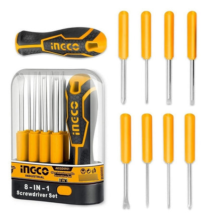 Set De Destornilladores Intercambiables 9 Piezas Ingco