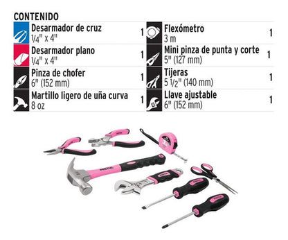 Set Herramientas Dama Pretul (truper) Jgo.8 Piezas