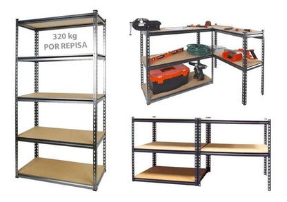 Estante Metal Organizador De Herramientas 5 Bandejas Tactix