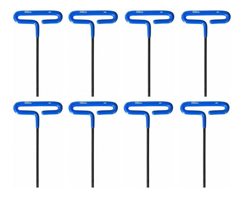 Llave Allen Eklind Tipo T 9 L. 2-10mm 8 Pz