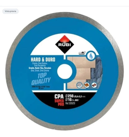 Disco Diamante Rubi Super Pro Continuo Cpa 250 Mm