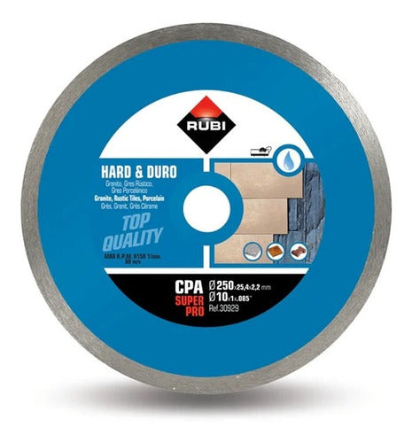 Disco Diamante Rubi Super Pro Continuo Cpa 250 Mm