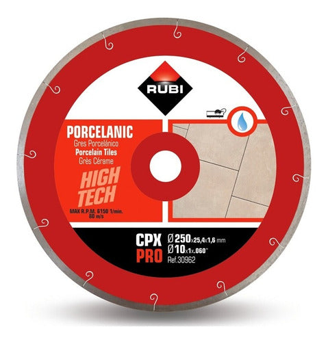 Disco Diamante Rubi Pro Continuo Cpx 250 Mm