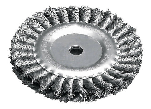 Escobilla Truper Circular Gruesa 6 PuLG Eje 5/8