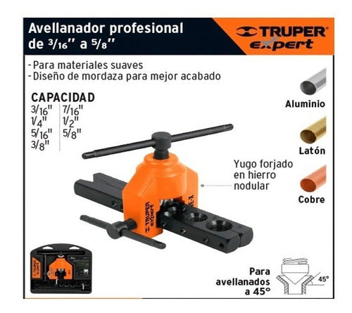 Expandidor Avellanador Truper Profesional De 3/16 A 5/8ave-x