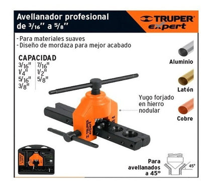Expandidor Avellanador Truper Profesional De 3/16 A 5/8ave-x