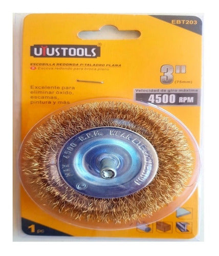 Escobilla Redonda Para Taladro Plana 3¨/75 Mm